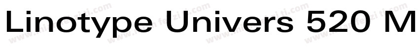 Linotype Univers 520 Medium Condens字体转换